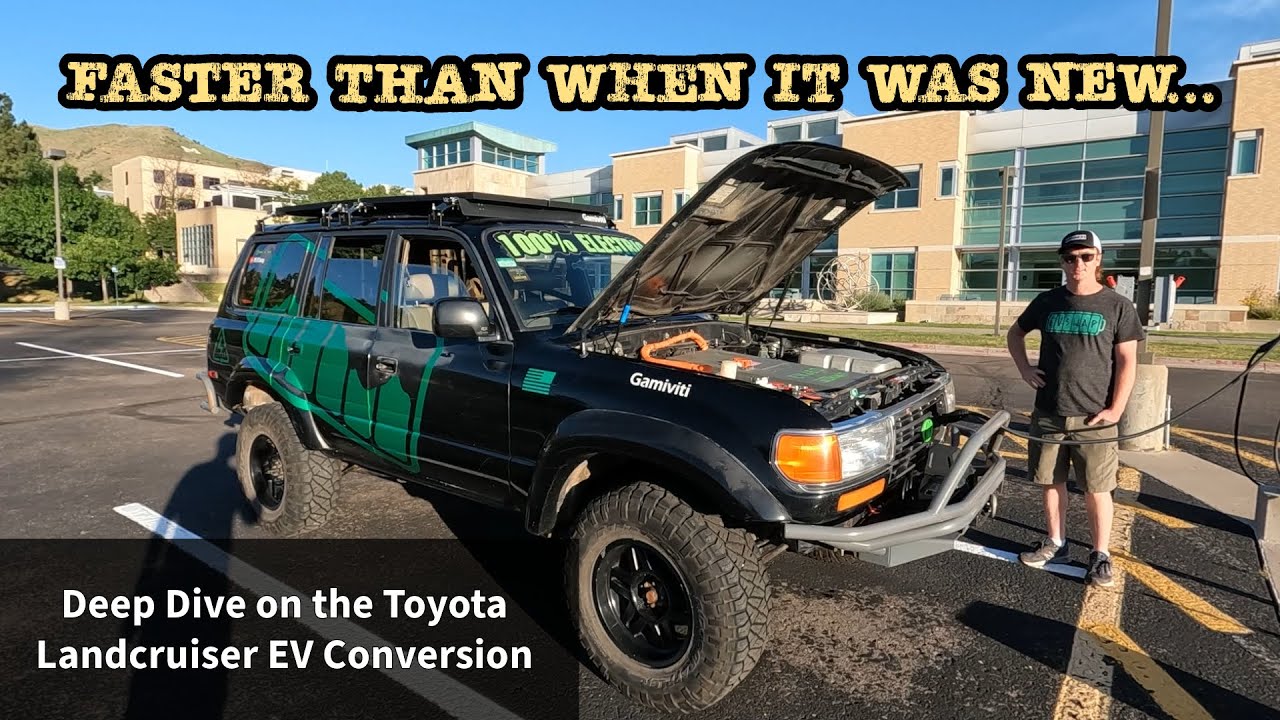Toyota Land Cruiser is Fully Electric and Faster than New with a Nissan Leaf Drivetrain Conversion