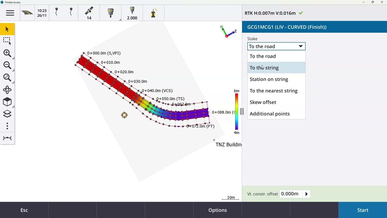Trimble Access Roads — Начало работы с файлом LandXML и модулем «Дороги»