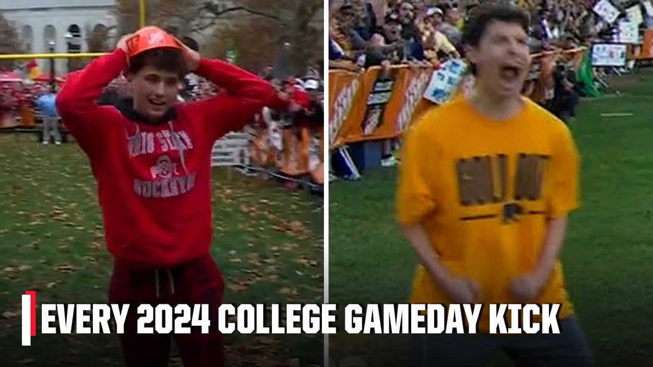 Every kick from Pat McAfee's Kicking Contest during the 2024 regular season | College GameDay