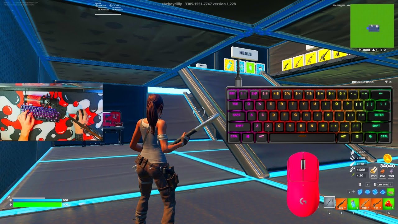 ⭐️[1HR]Steelseries Apex Pro Mini ASMR Chill 🤩3V3V3 Go Goated 🎧 Satisfying Fortnite 360 FPS 4K⭐️