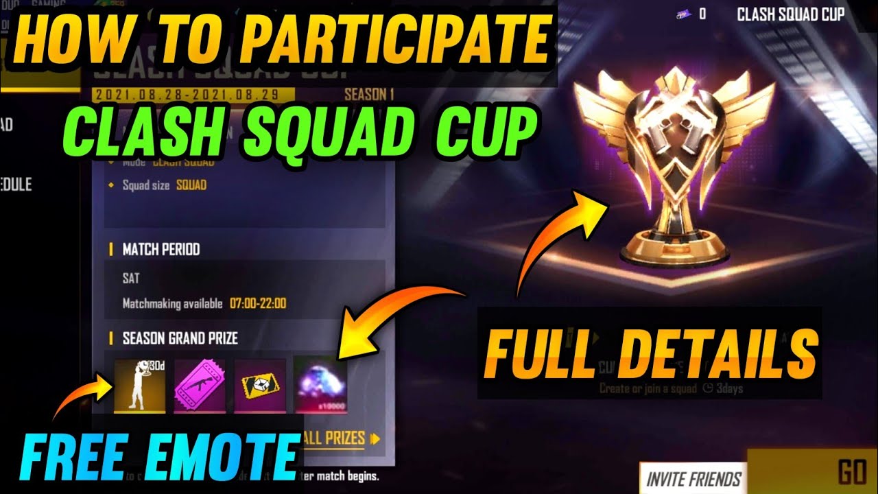 Clash Squad Cup.. How To Participate Clash squad Cup Tournament.. Clash Squad Cup Full Details