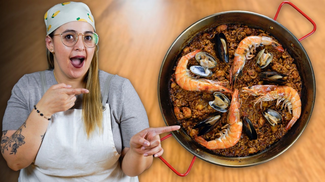 Nunca Imaginé Hacer PAELLA de Mariscos tan FÁCIL… y Quedó Espectacular