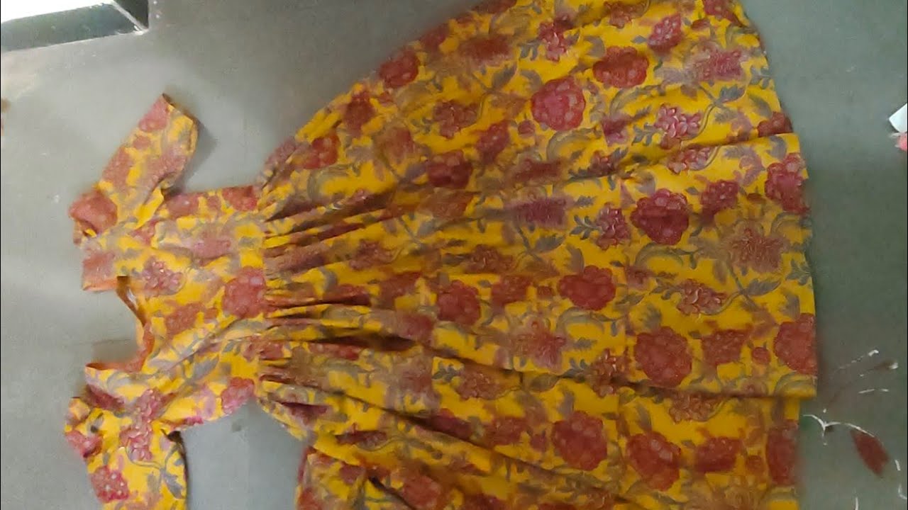 Three layer long frock cutting video 