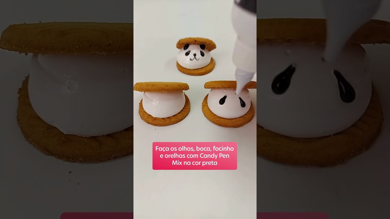 Venha aprender a cria um panda feito de marshmallow 😍