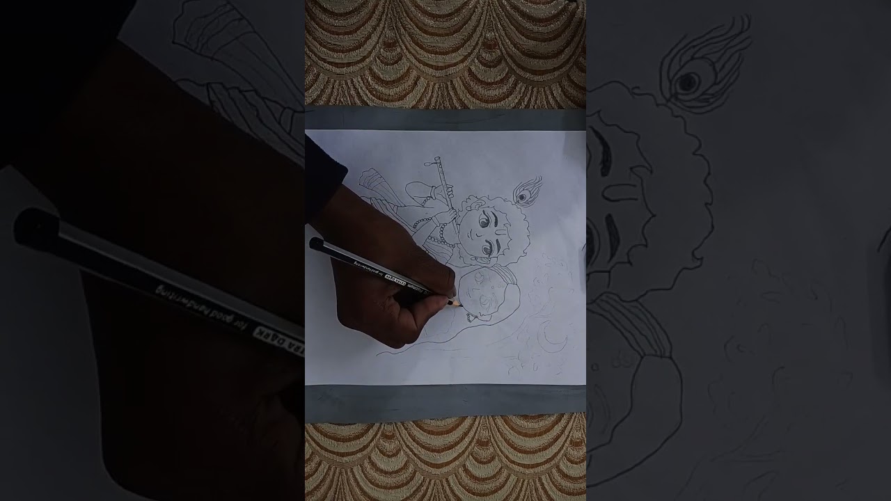 Krishna ji and Radha ji ka drawing 🙏 👍 