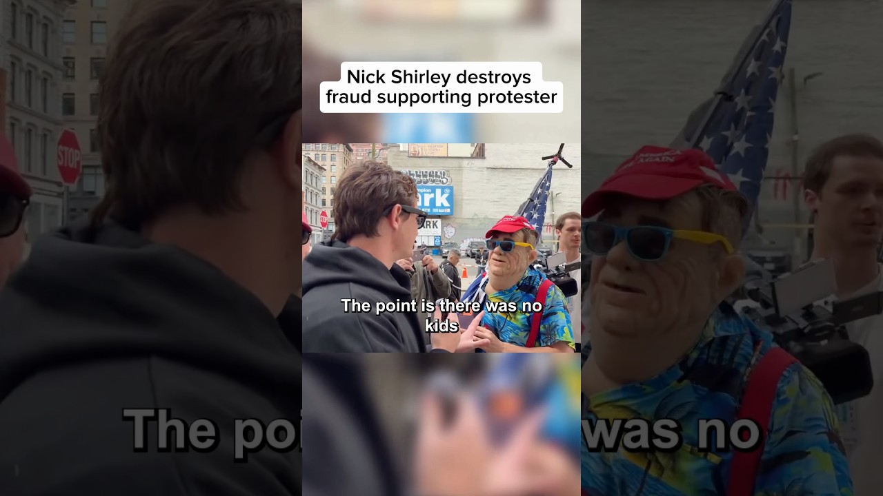 Nick Shirley destroys fraud supporting protester