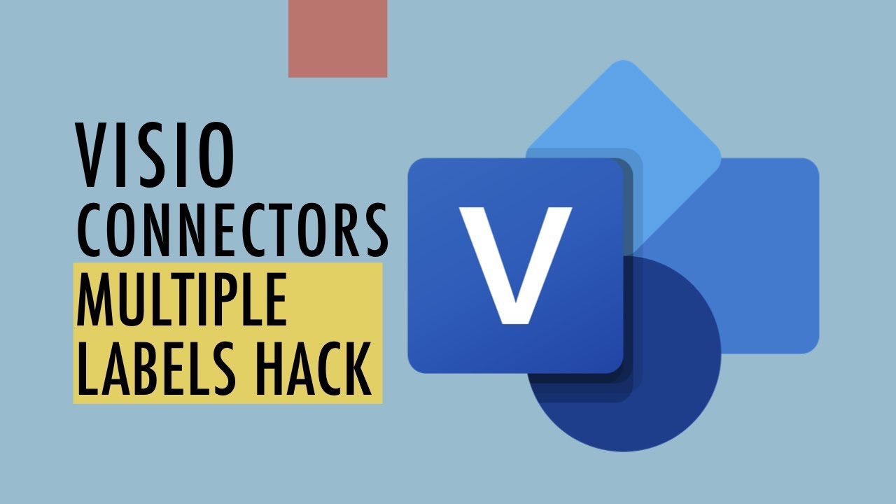Несколько текстовых меток, один соединитель Visio — ПРОСТОЙ прием!