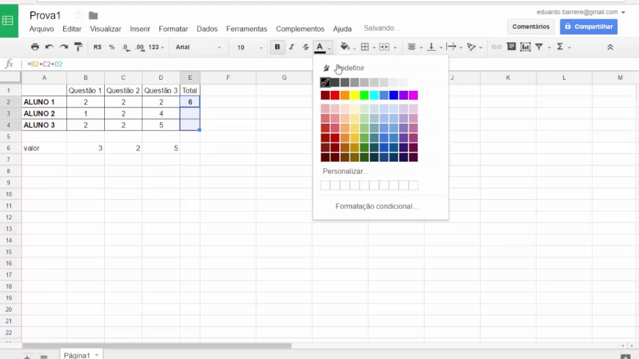 Planilhas do Google