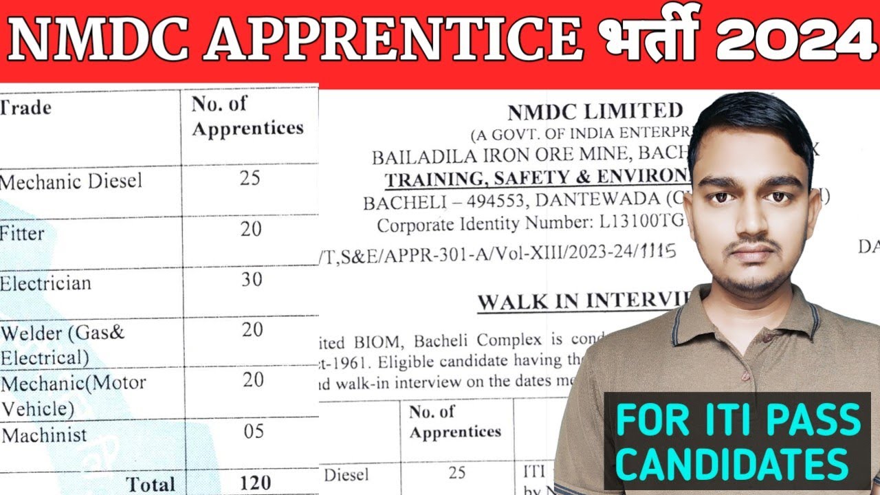 NMDC Apprentice requirement 2024 | NMDC Latest vacancy 2024 | ITI apprenticeship vacancy 2024 |