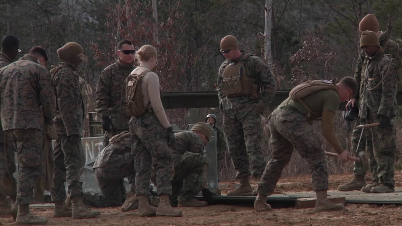 B-Roll of MWSS-171 constructing a vertical take-off and landing pad