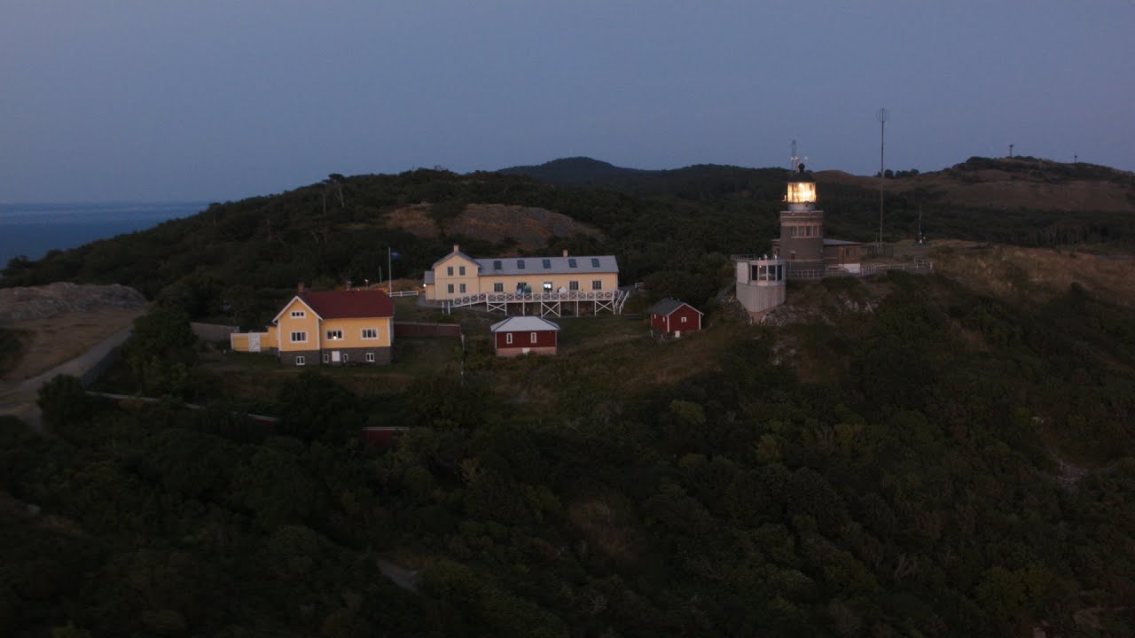 665. Kullens fyr (Kullen lighthouse) Drone Stock Footage Video