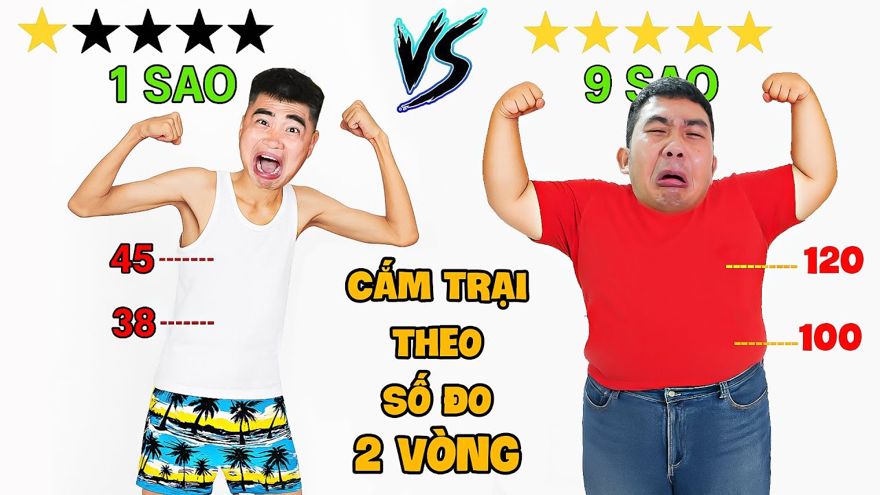 Gấu Đỏ TV - Thử Thách Cắm Trại Theo SỐ ĐO 2 VÒNG Của Bản Thân 1 Sao Với 10 Sao | Cắm Trại Theo Sao