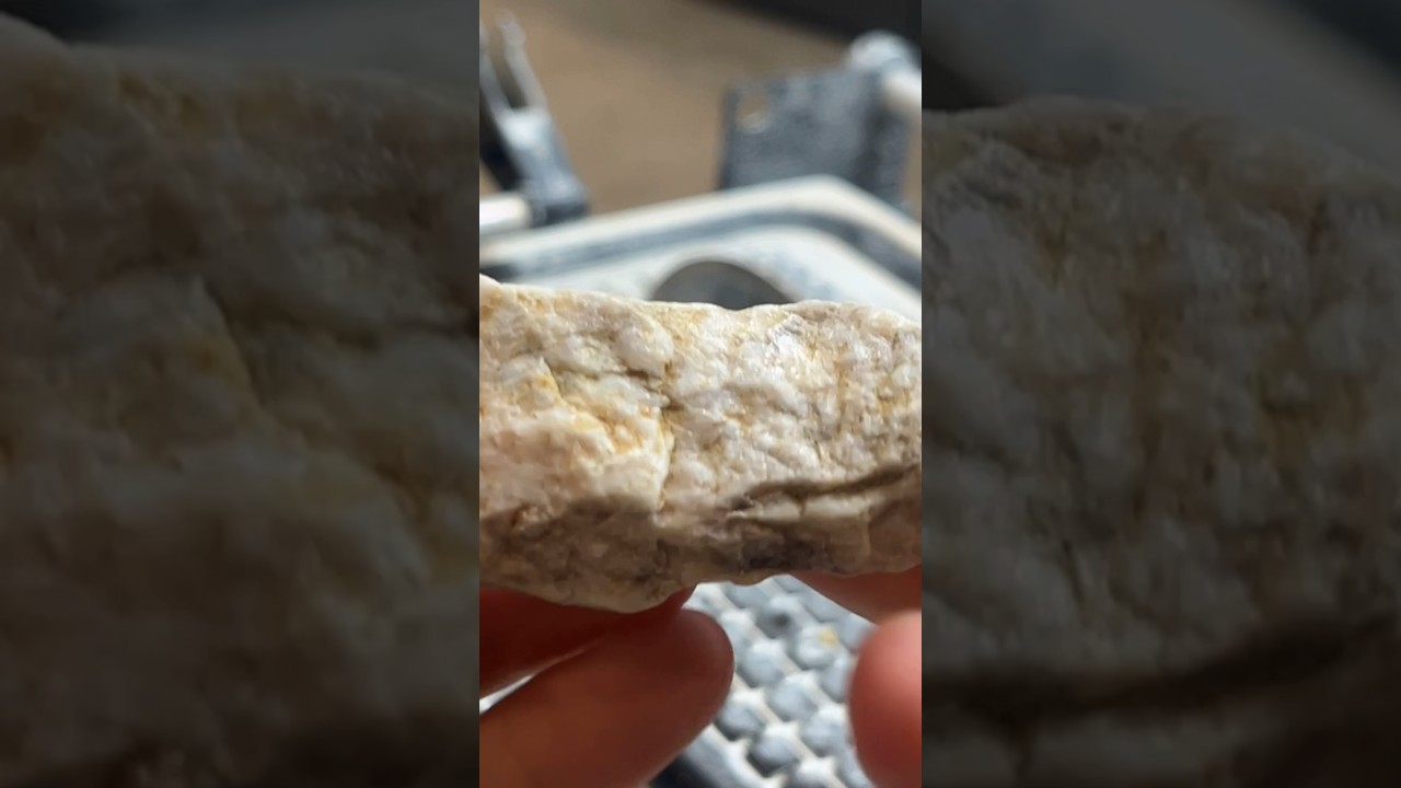 Milky white quartz on the outside, but on the inside? 😍