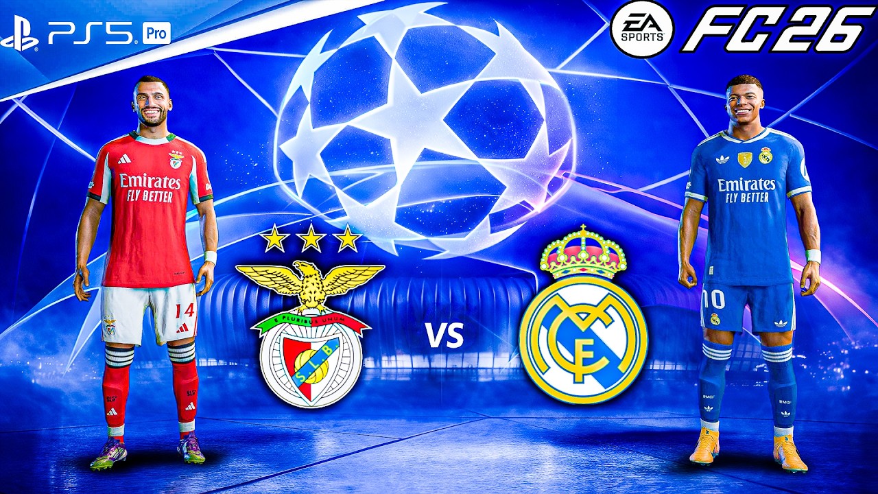 FC 26 - Real Madrid Vs Benfica - UEFA UCL Match - Round of 32 Match- PS5™ Pro [4K60]