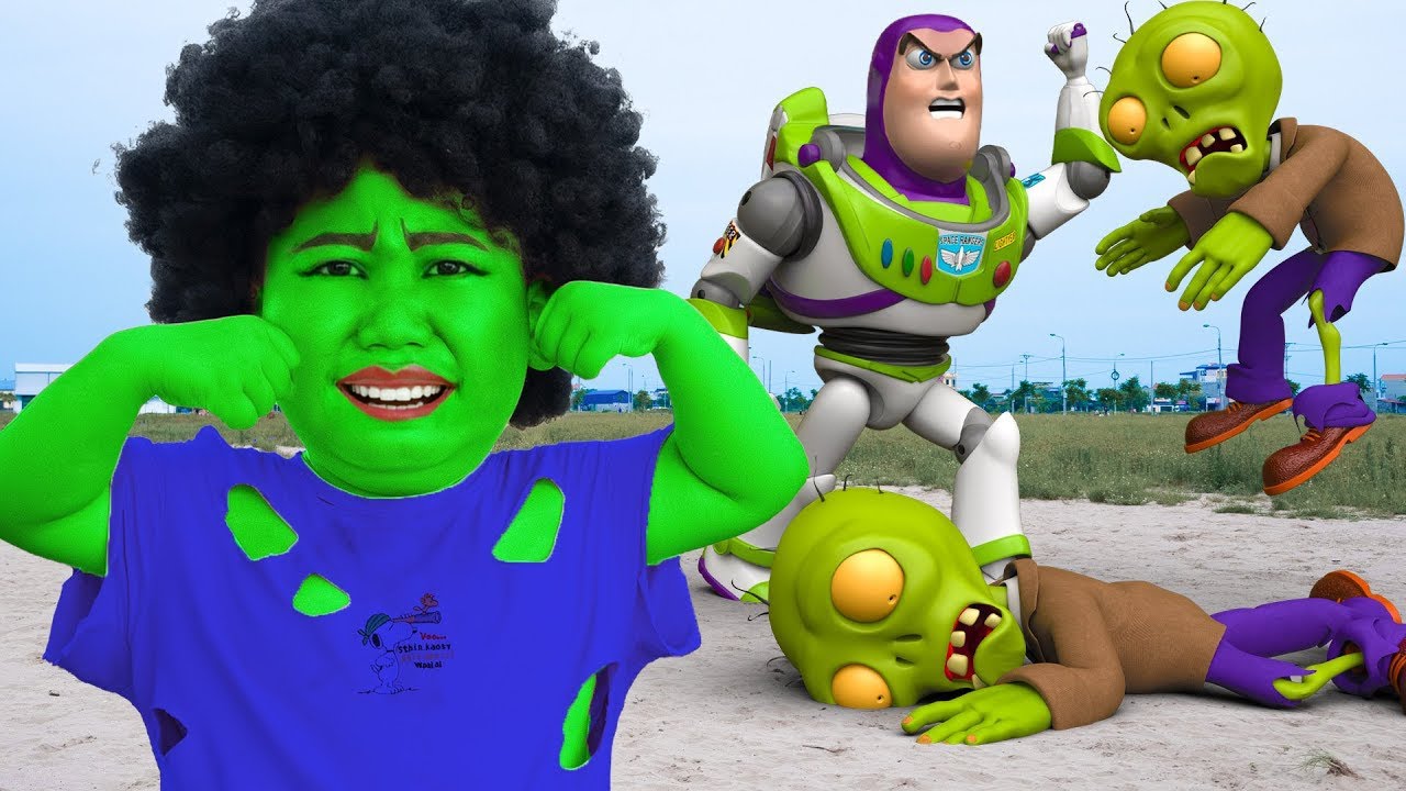 Game 5 Superhero Pro | Baby Miss T & Buzz Lightyear Vs Zombie | ACTION TEDDY