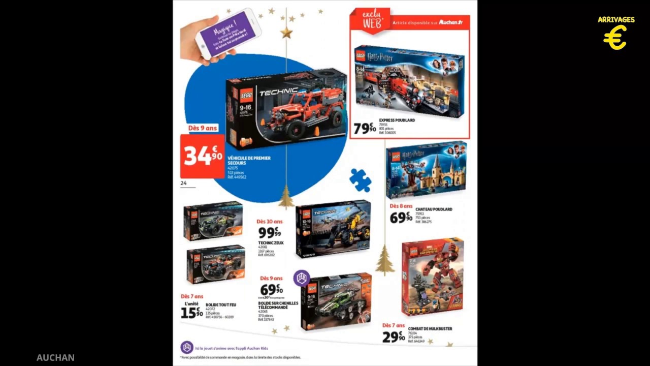 Auchan Catalogue de No&euml;l 2018 - jouets et id&eacute;es cadeaux enfants- ARRIVAGES DESTOCK NO&Euml;L