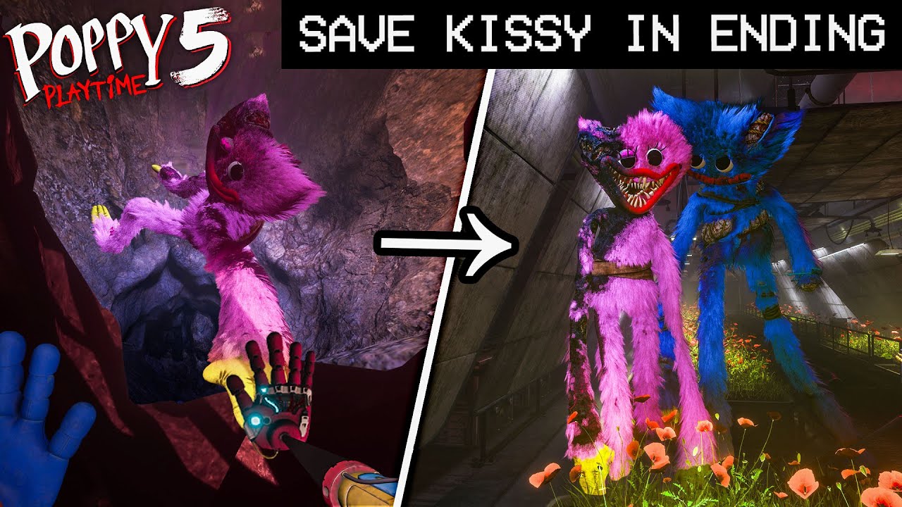 SAVING KISSY for CHAPTER 5! (Good Ending) Huggy meets Kissy! - Poppy Playtime [Chapter 4]