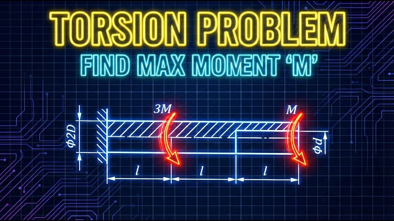 Torsion of Stepped Shaft: Find Max Moment M & Total Angle of Twist