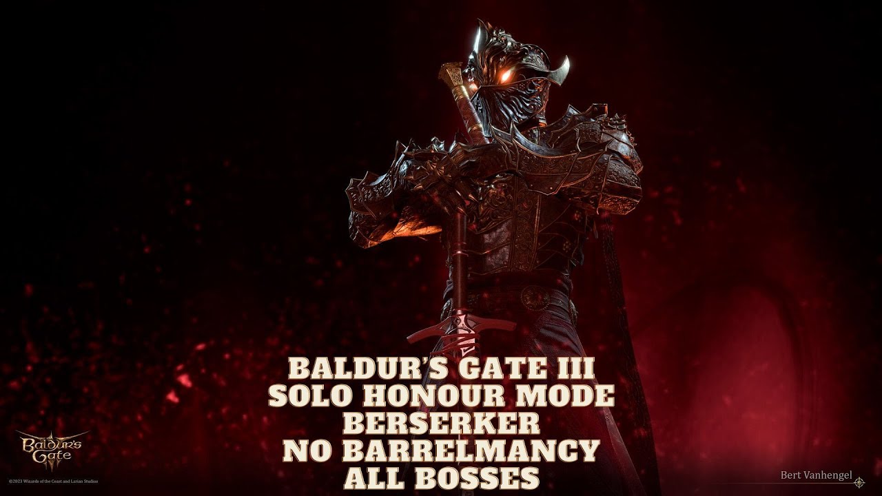 Baldur's Gate 3 - Solo Berserker - Honour Mode - No Explosives / DPS Scrolls / All Major Bosses
