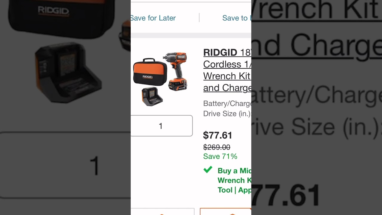 BEST Home Depot DEAL I Have Ever Seen On A Mid-Torque Impact Wrench KIT!