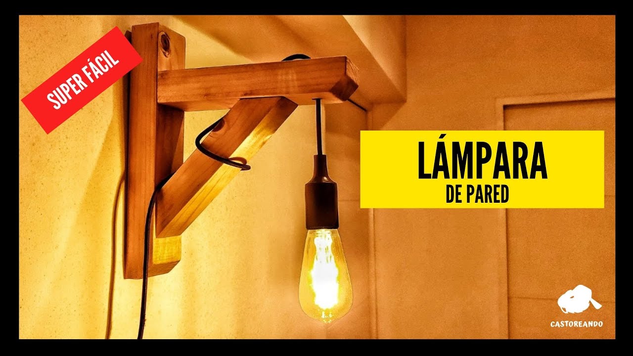 COMO HACER una LAMPARA R&Uacute;STICA- 💡 PASO A PASO - F&aacute;cil 💡