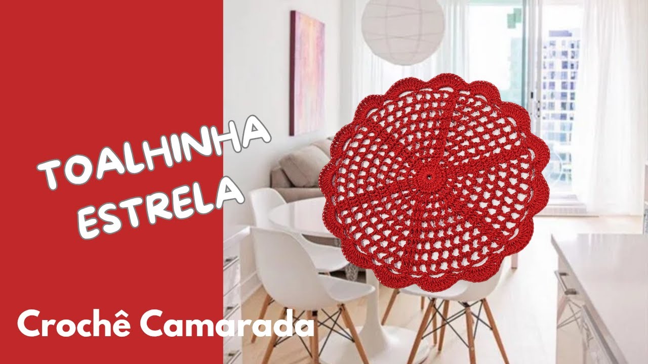 Toalhinha Estrela prolipopileno em crochê / aula #videoauladecroche