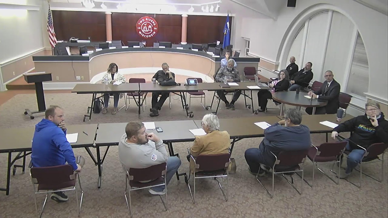 Two Rivers City Council Work Session for Monday, October 27, 2025