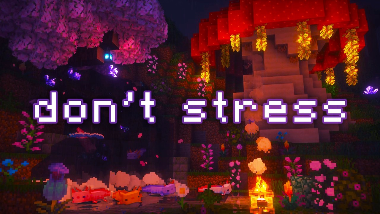 it's alright, just sleep... (minecraft music w/ waterfall & rain)