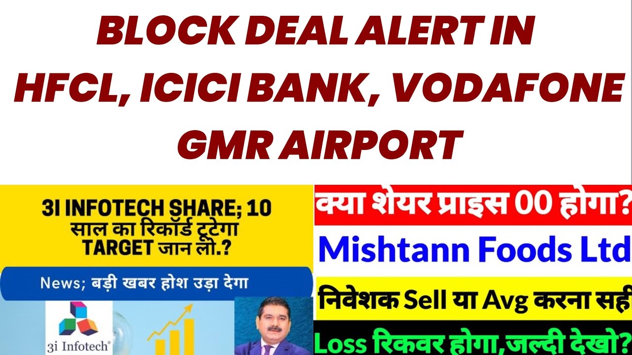 hfcl share target | 3i infotech dhare target | mishtann foods share target | vodafone share target