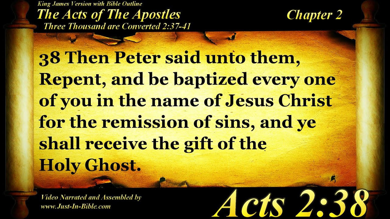 The Acts of the Apostles Chapter 2 - Bible Book #44 - KJV HD Read Along Audio/Video/Text