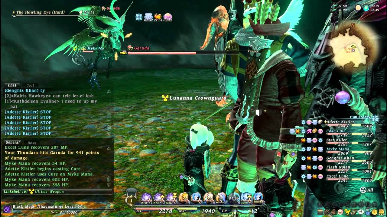 FFXIV 1.0 - Garuda Black Mage Burn 1.22