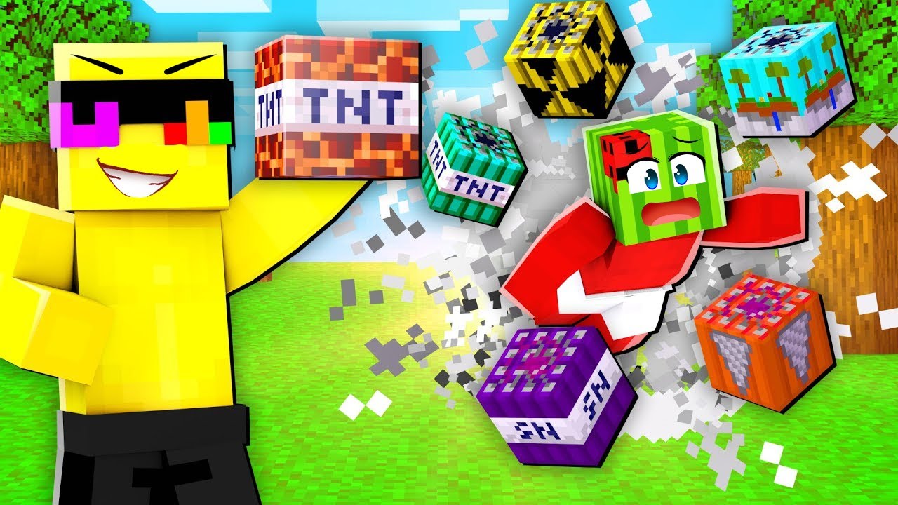 Использую SUPER TNT, чтобы разыграть друзей в Minecraft!