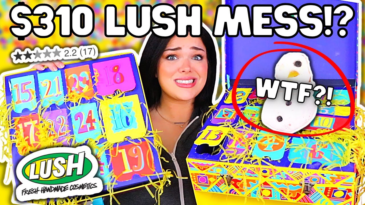 УЖАСНЫЙ АДВЕНТ-КАЛЕНДАРЬ LUSH ЗА 310 ДОЛЛАРОВ?! | Распаковка адвент-календаря Lush