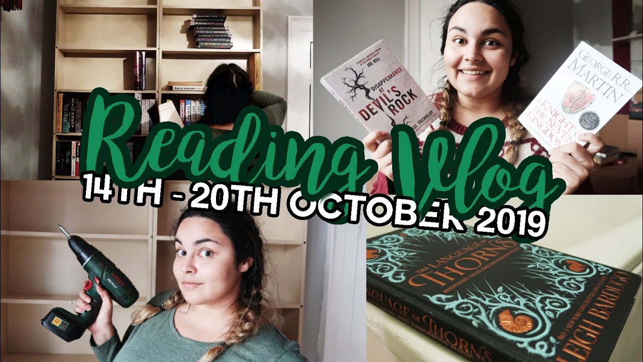 Bookshelf Reorganisation, Library Haul & More Painting // READING VLOG #63 // 2019