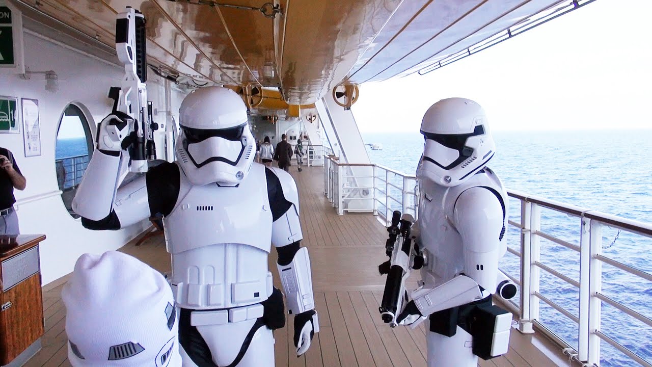 First Order Stormtrooper Patrol on Star Wars Day at Sea, Disney Fantasy Cruise