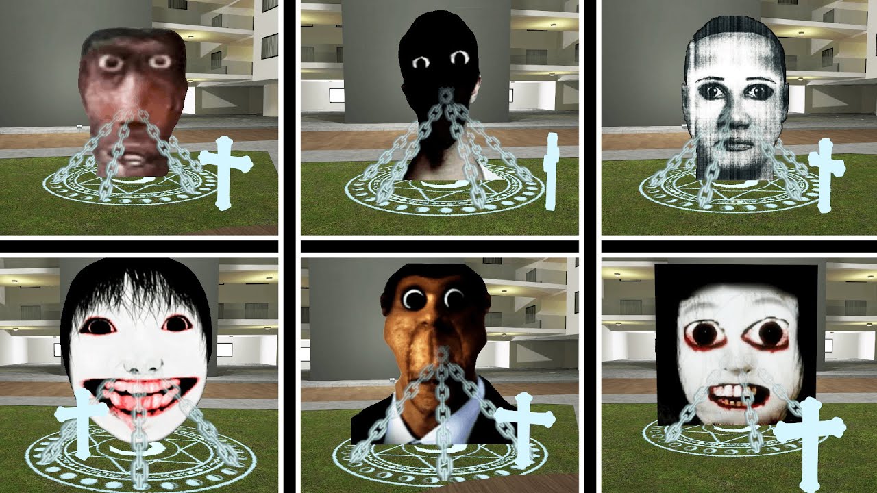 GMOD: Крест из DOORS против Нико Некстботов █ Garry's mod █