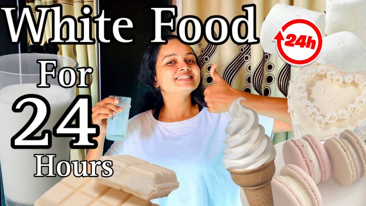දවසම සුදුපාටින් කෑවා | EATING ONLY WHITE COLOUR FOOD FOR 24 HOURS @WolfyVlogs