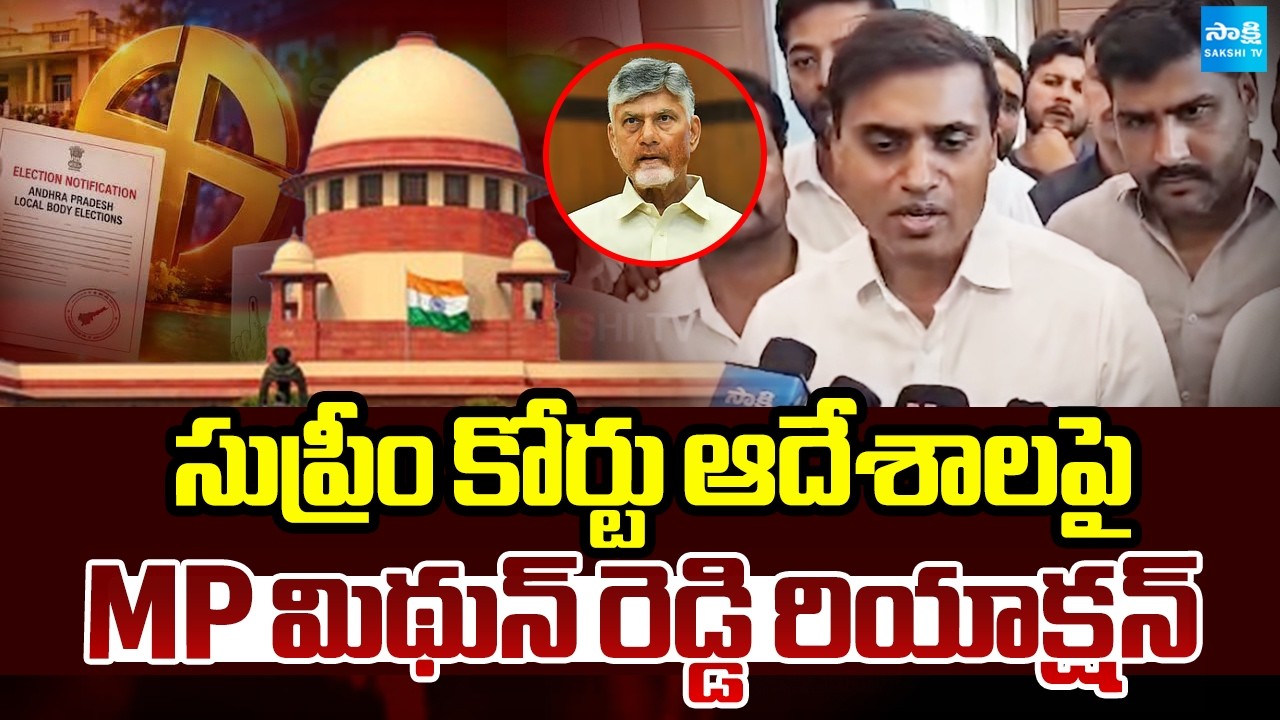సుప్రీం కోర్టు ఆదేశాలపై MP మిథున్ రెడ్డి | Mithun Reddy First Reaction Over Supreme Court Orders |