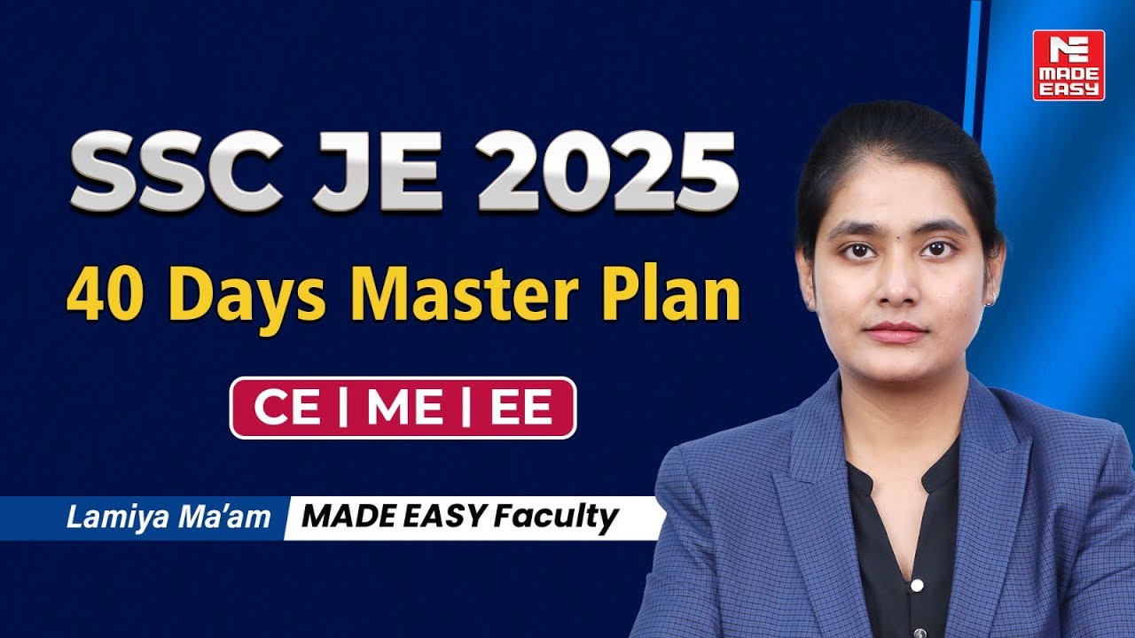 SSC JE 2025 | 40 Days Master Plan Revealed | Quick Revision Course (QRC) by MADE EASY!