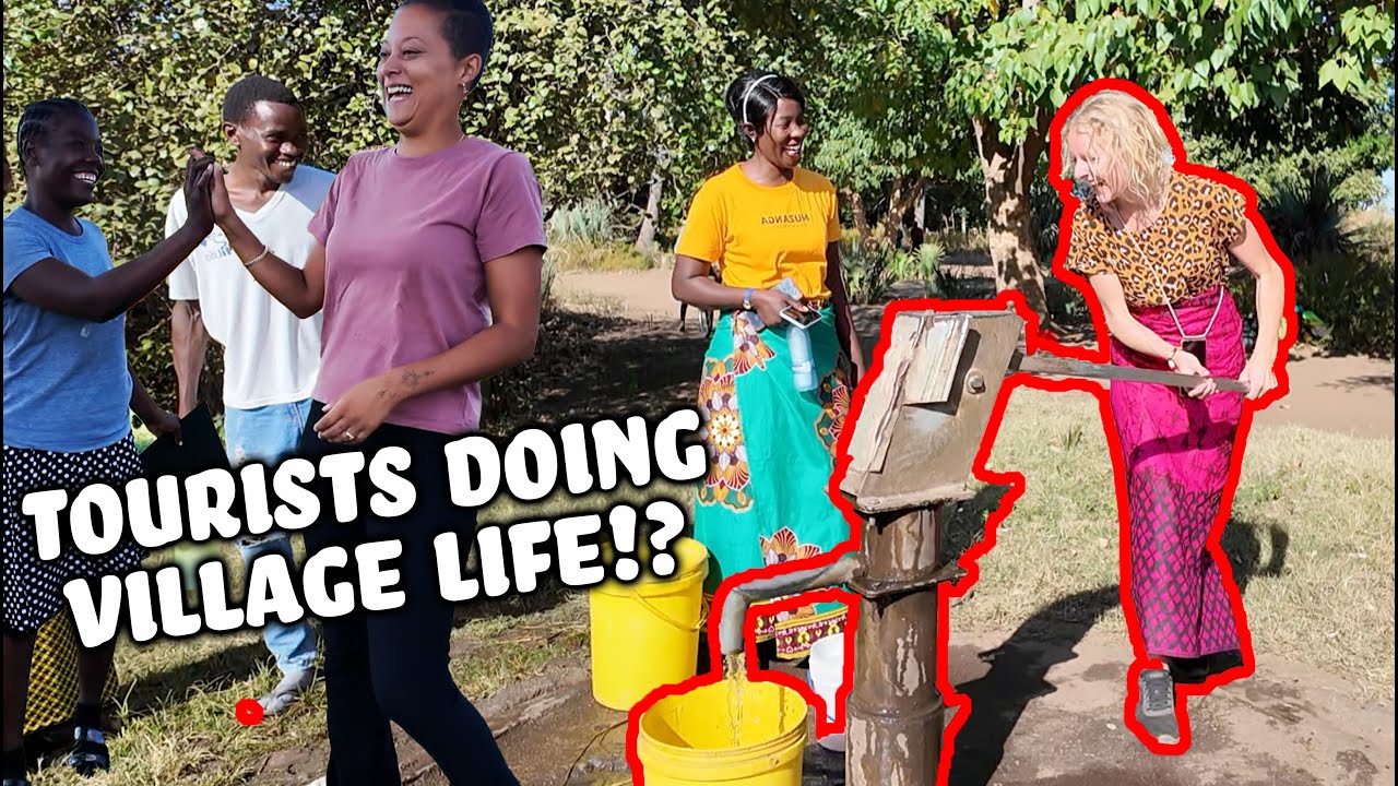 Did the TOURISTS like our REAL Zambian village???  | Zambia - A day in the life 075