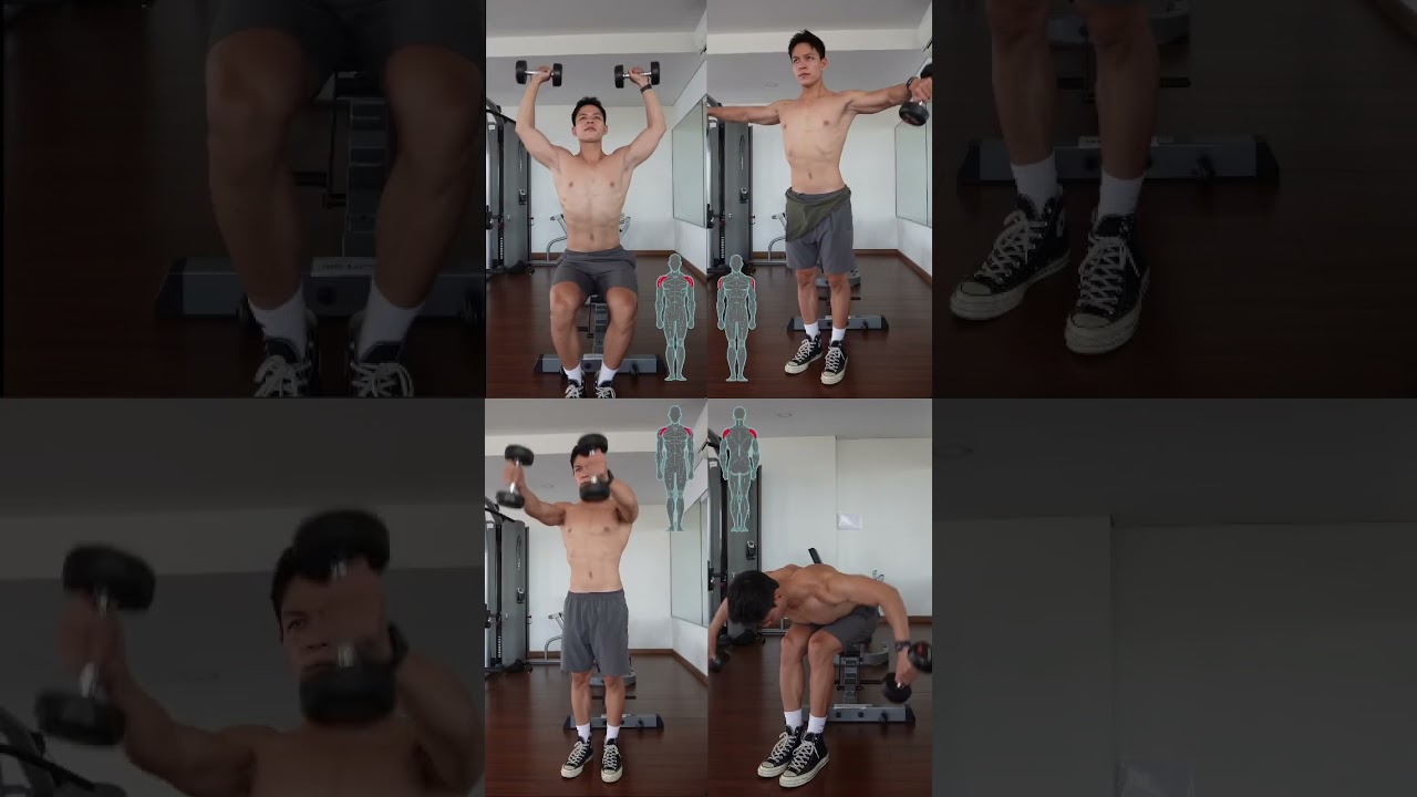4 b&agrave;i tập ph&aacute;t triển cơ vai to&agrave;n diện với tạ đơn #fitness #gym