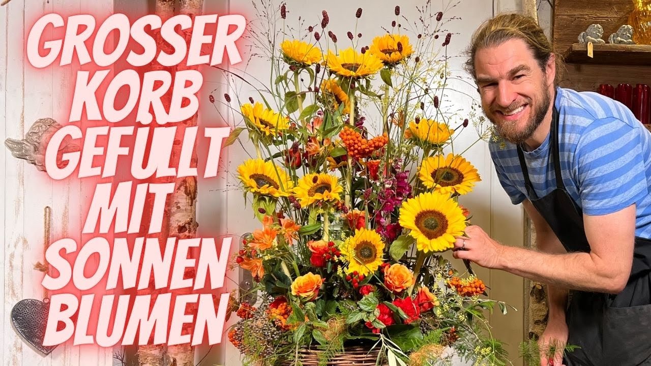 🌻 Üppiges Sonnenblumengesteck selber machen - DIY Anleitung für deinen Blickfang! 🌻