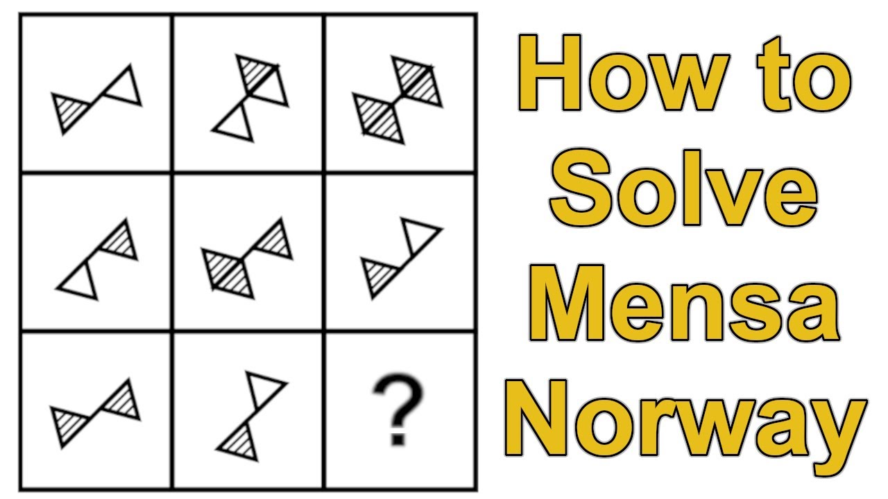 Explaining the Mensa Norway IQ Test Puzzles (145+ IQ Answers)