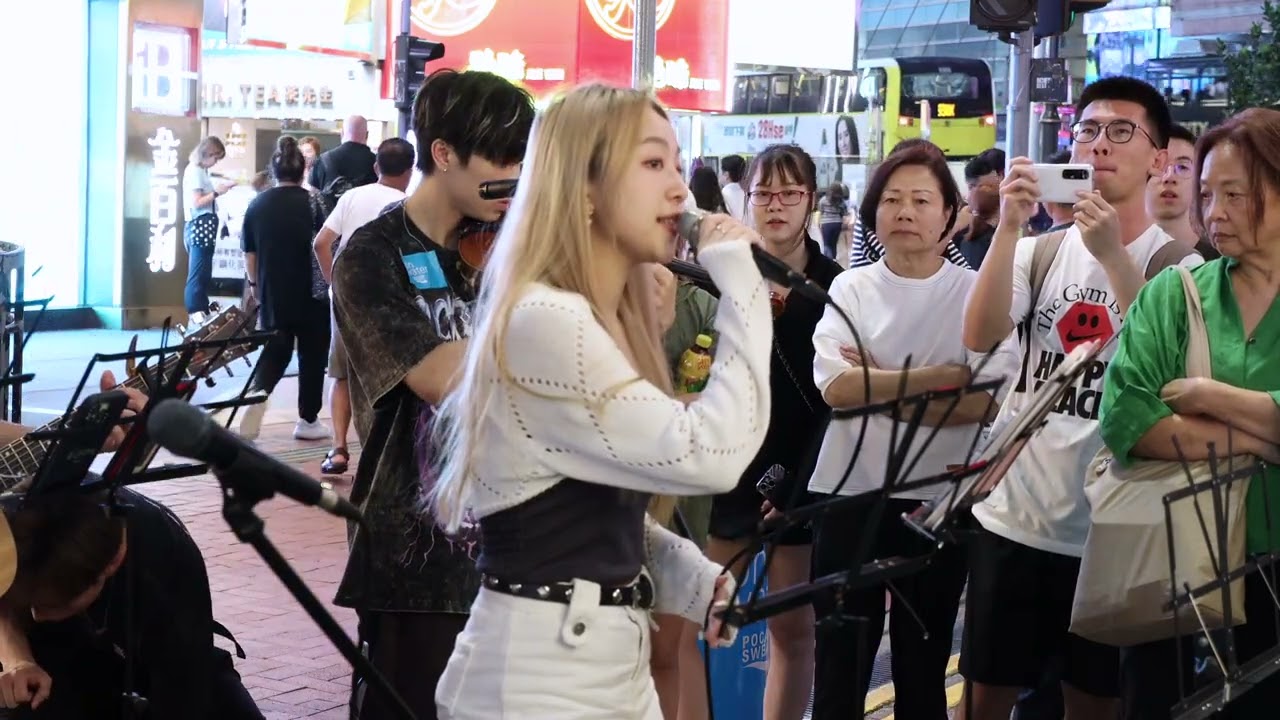 緊急聯絡人 - Joyce Mang @joycemang_  - City Echo - Busking Hong Kong - 4K影片 - 香港街頭音樂表演 銅鑼灣東角道 2024年5月10日