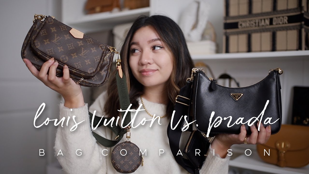 LOUIS VUITTON MULTI POCHETTE ACCESSOIRES VS. PRADA RE-EDITION 2005 IN SAFFIANO | ALYSSA LENORE