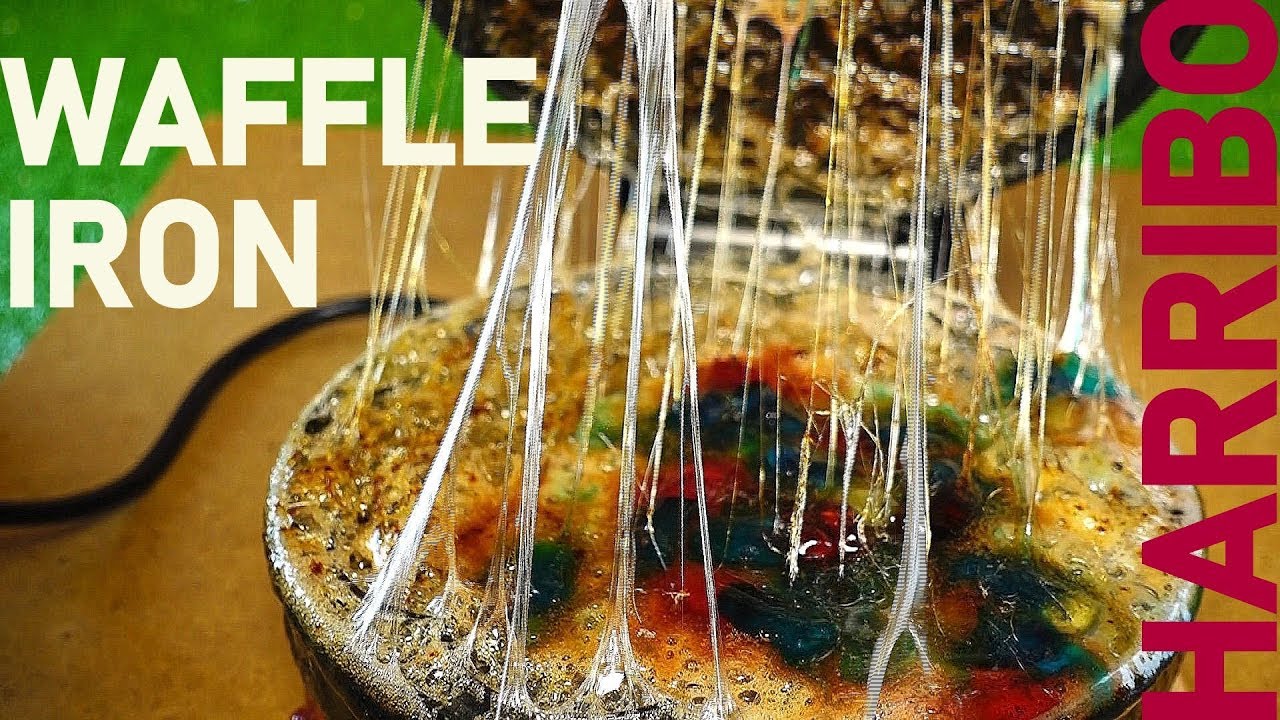 EXPERIMENT - WAFFLE IRON VS HARIBO CONFECTIONERY /  КОНДИТЕРСКИЕ  / ŞEKERLEME / الحلويات