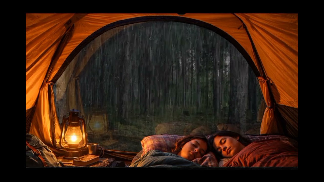 Camping in the middle of the forest with my siblings in the rainy season. #relaxing #rainsounds 