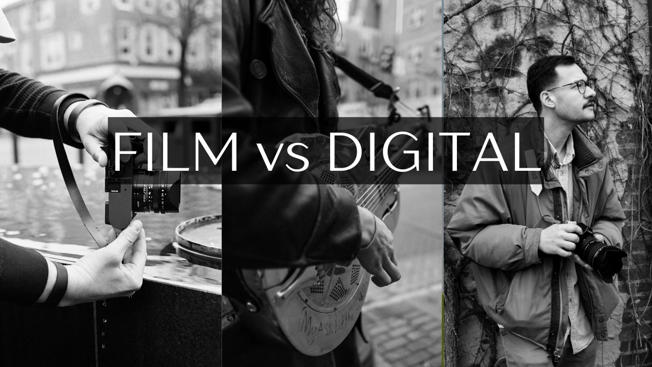 Film vs Digital Street Photography – Black & White Photo Walk