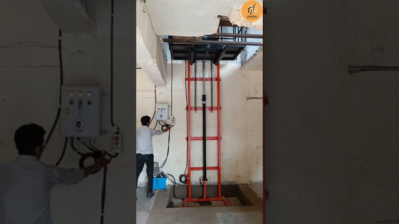 Hydraulic goods lift || 1 ton cap. || Ahmedabad, Gujarat || #materialhandlingequipment  ||