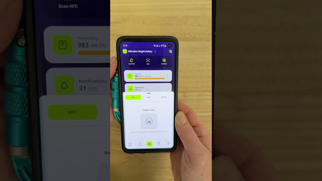 How do you scan an NFC tag with an Android phone?